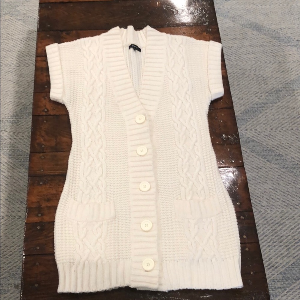 Cream Cableknit Cardigan